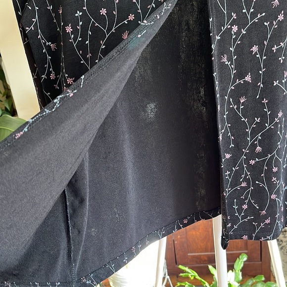 ❤️Floral Vine Print Open Front Short Sleeve Black Shrug or Cardigan-6 or 8P - Picture 6 of 14